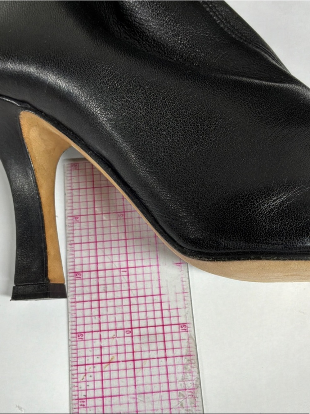 Helmut Lang Black Pointed Toe Leather Ankle Booties, Very Good , Sz IT 36.5 - Picture 9 of 10